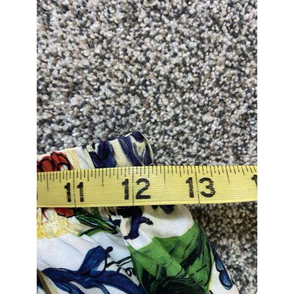 New Collection Italy Pants Majolica Print Wide Leg High Waisted Small Bright - Picture 7 of 7